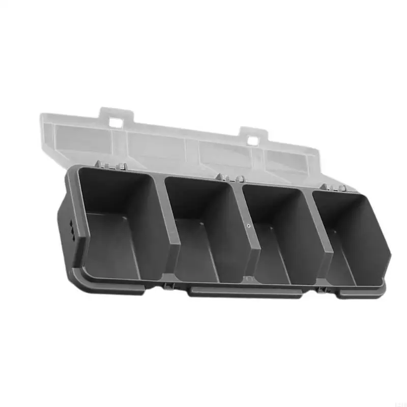 E21B Tool Part Container Bin Parts Storage Box Screw Box with 4 Compartment