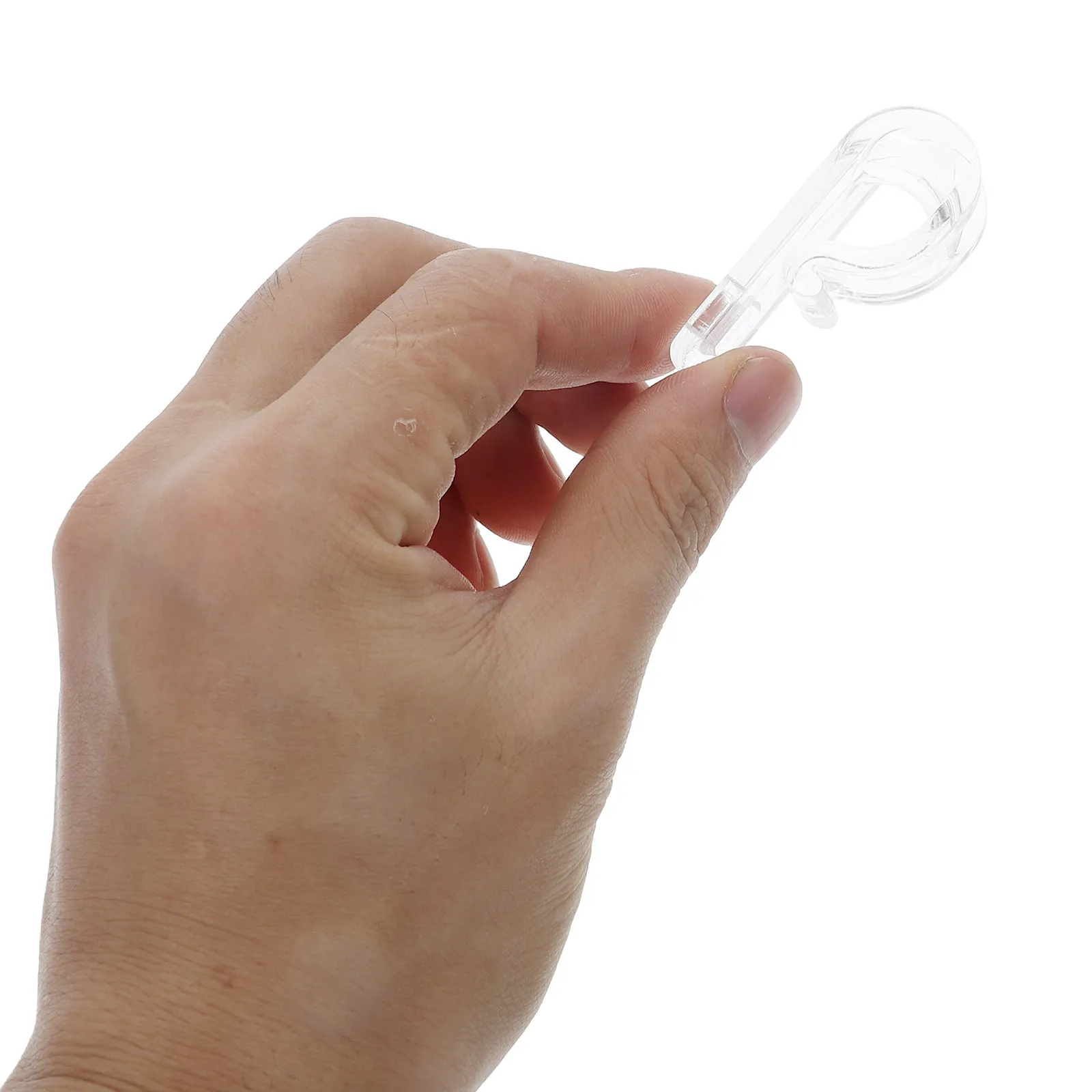 30Pcs Curtain Hooks Transparent Clear Roller Shade Chain Retainer Safety Beaded Chain Clip Cord Guide Hook Blind Curtain