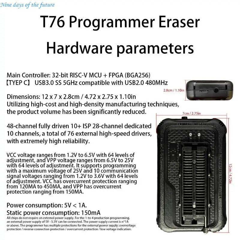 مبرمج T76 فعال مع مجموعة تطوير شريحة محول TSOP56 تستخدم على نطاق واسع E65A #6