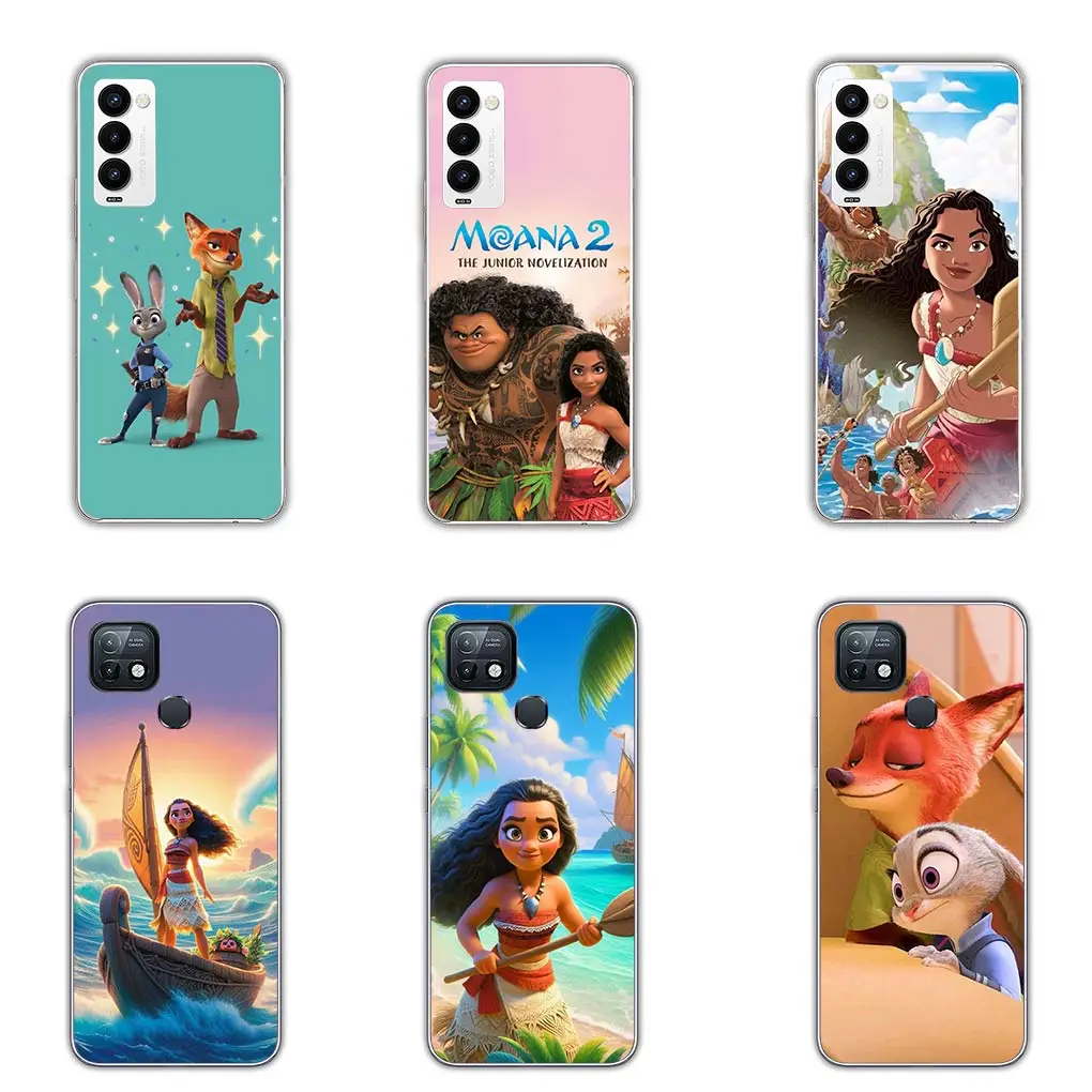 Zootopia Zootropolis Moana Cover Phone Case for Motorola Moto G04 G71 G73 G32 G34 G52 G8 G7 G9 G24 Power Plus E14 Flexible Coque