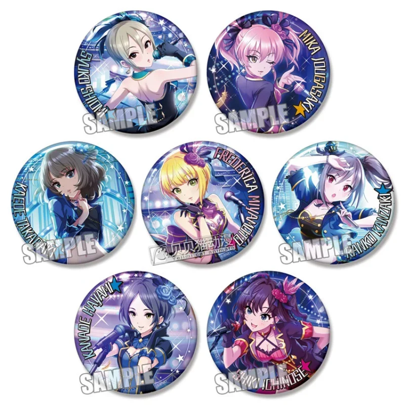 

Shibuya Rin Sakurai Momoka Tachibana Arisu Matoba Risa Популярные значки аниме 58 мм Вторичная периферия Kawaii Студенческие подарки