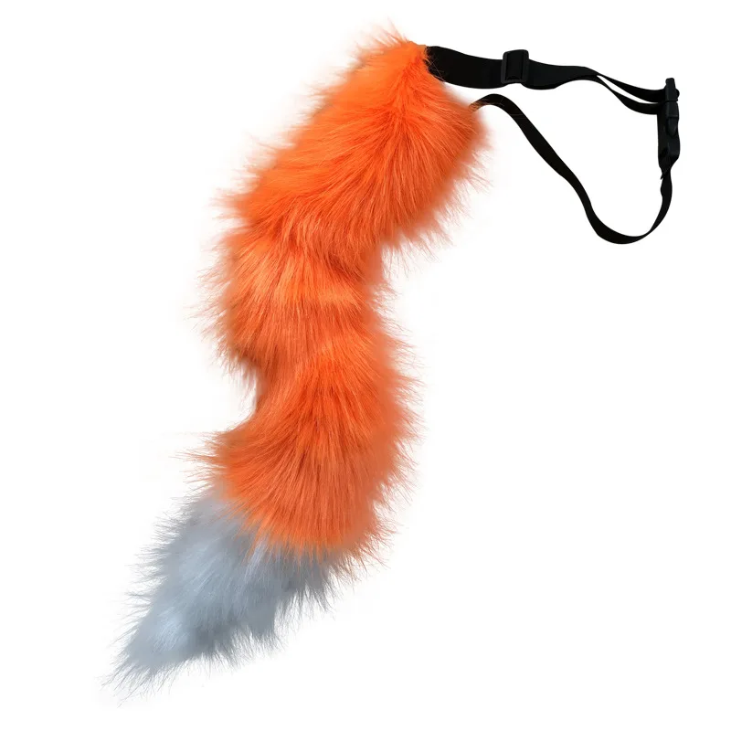 Queue d'animal Anime, accessoires de Costume de Cosplay, queue de chat renard en peluche, jeu de rôle, fête d'halloween, carnaval, accessoires Kawaii pour femmes