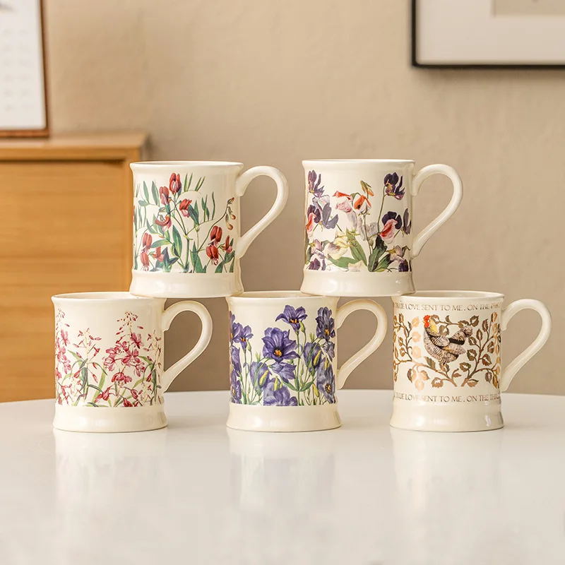 Ceramic Coffee Mug 380ml Floral Pattern Drinkware Gift Box