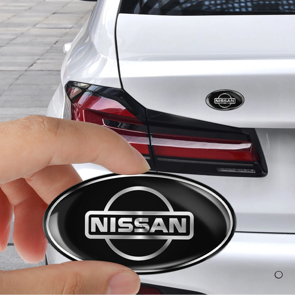 black/silver Car stickers Oval sticker cover Decals Badge Emblems Stickers For Nissan Nismo Micra Qashqai Altima Maxima Sentra