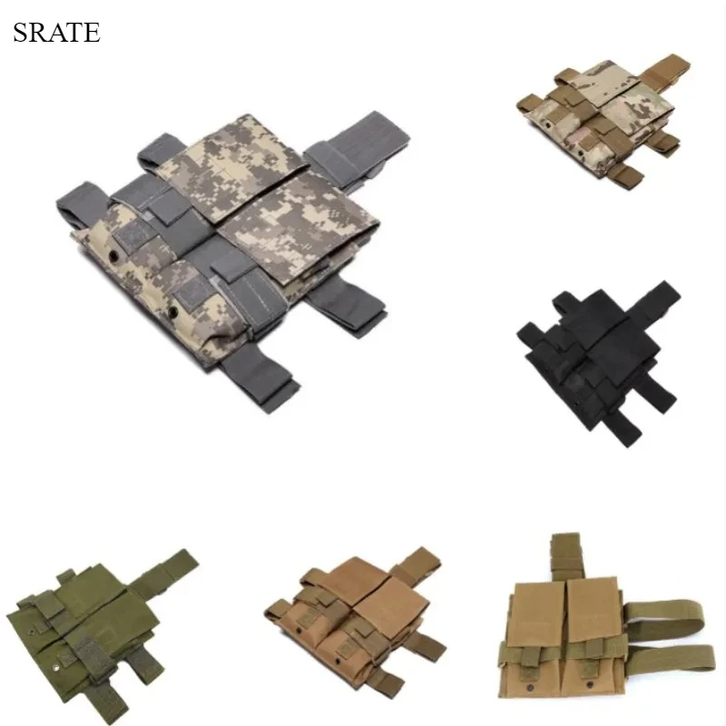 

600D Tactical Double-layer Leg Pouch Outdoor Military Camouflage Multi-functional Casual Sports Double Magazine Pouch Leg Sleeve