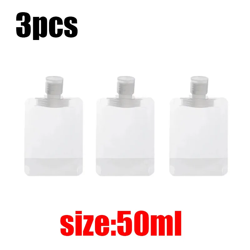 3-12PCS 30/50/100ML Reise Größe Leere Squeeze Beutel Nachfüllbare Shampoo Toilettenartikel Conditioner Auslaufsicher reise Beutel