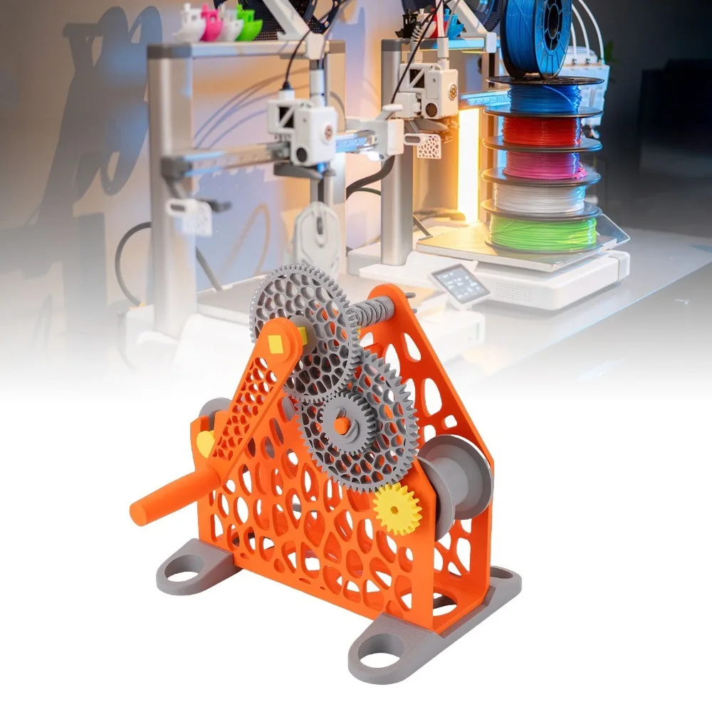 Hand Cranked 3D Printer Filament Respooler 1kg Capacity Detachable Design Filament Rewinder Modular Design