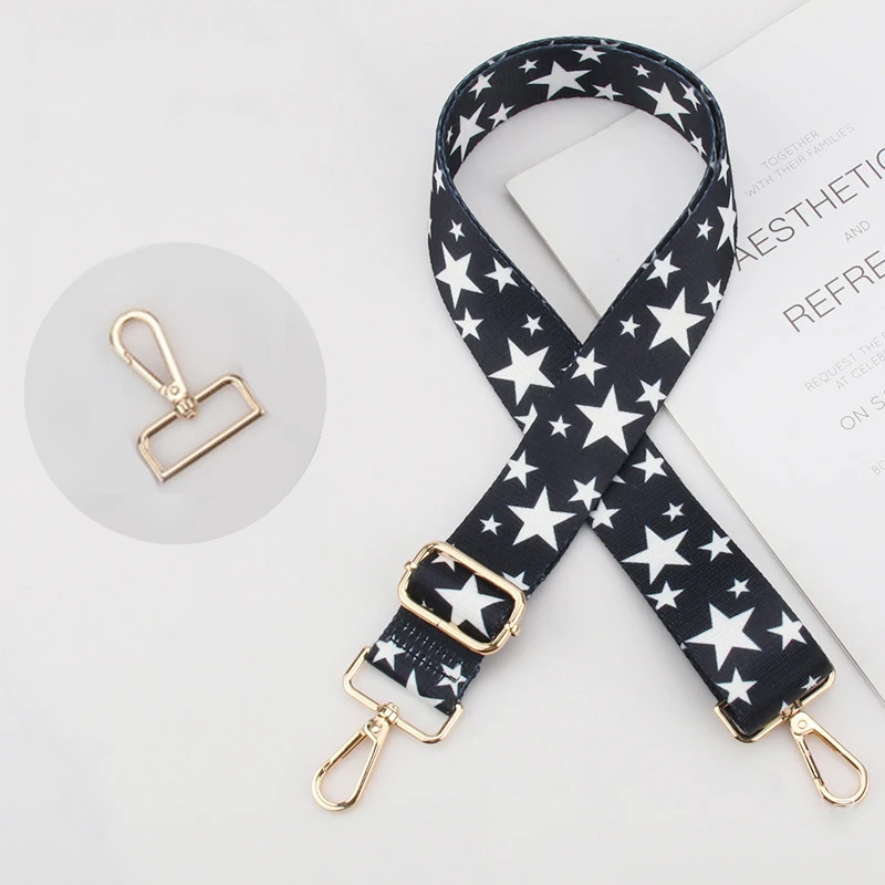 Contrast Color Bag Star Rucksack Bag Straps Replacement Wider Crossbody Adjustable Shoulder Bags Extended Shoulder Strap Diy
