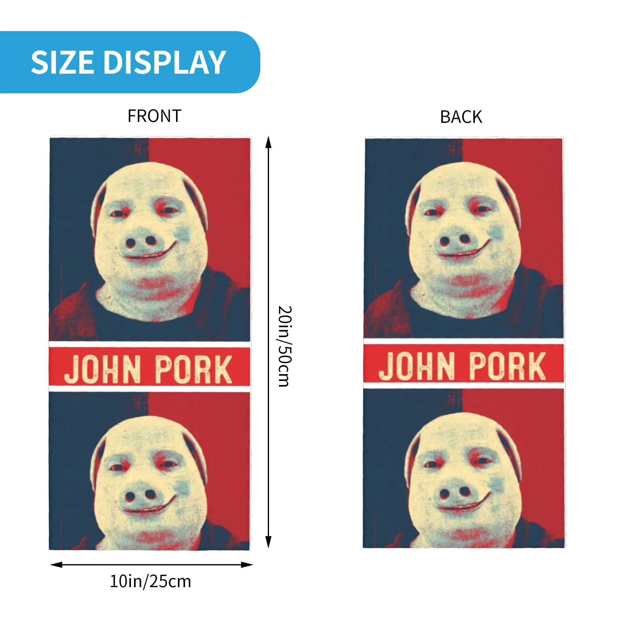 Vintage Funny John Pork Is Calling Bandana Neck Gaiter Printed Brainrot Balaclavas Mask Scarf Multi-use Headband Running Adult