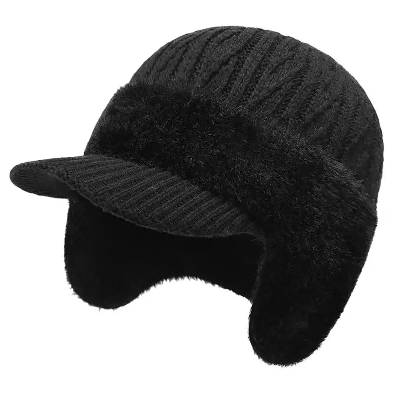 Cappello a cuffia in cotone con paraorecchie invernale Berretti caldi lavorati a maglia Cappelli bomber ispessiti per donna Uomo Autunno Autunno Accessori per copricapi da esterno