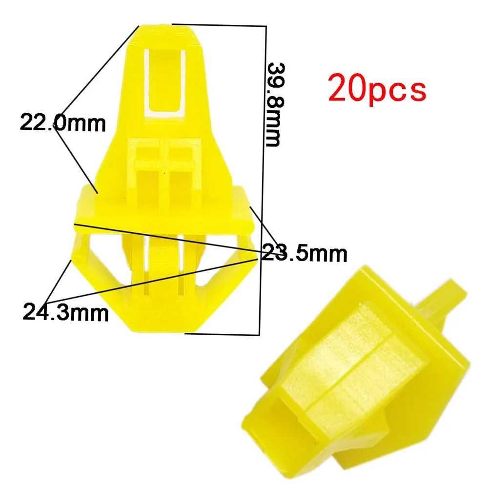 20PCS Car Styling for H/onda Fit Civic Accord CRV Car Front Grille Fixed Clips Cover High Quality Auto Plastic Fastener yellow