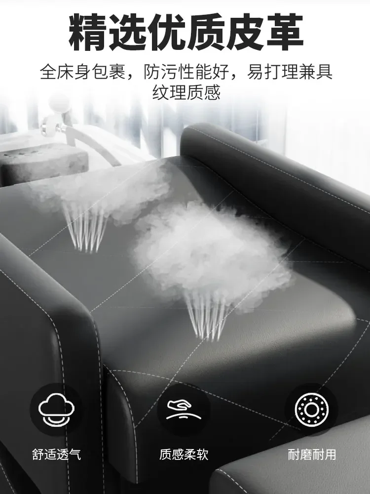 كرسي شامبو لتدوير المياه متعدد الوظائف من xxzBarber Shop، سرير تنظيف وتدليك الرأس في صالونات التجميل