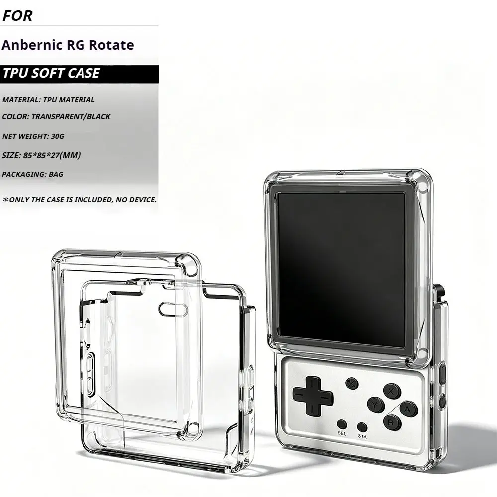Wear-Resistant Handheld Console Protective Case Anti Drop Waterproof Game Console Cover Shockproof Soft for ANBERNIC RG Rotate