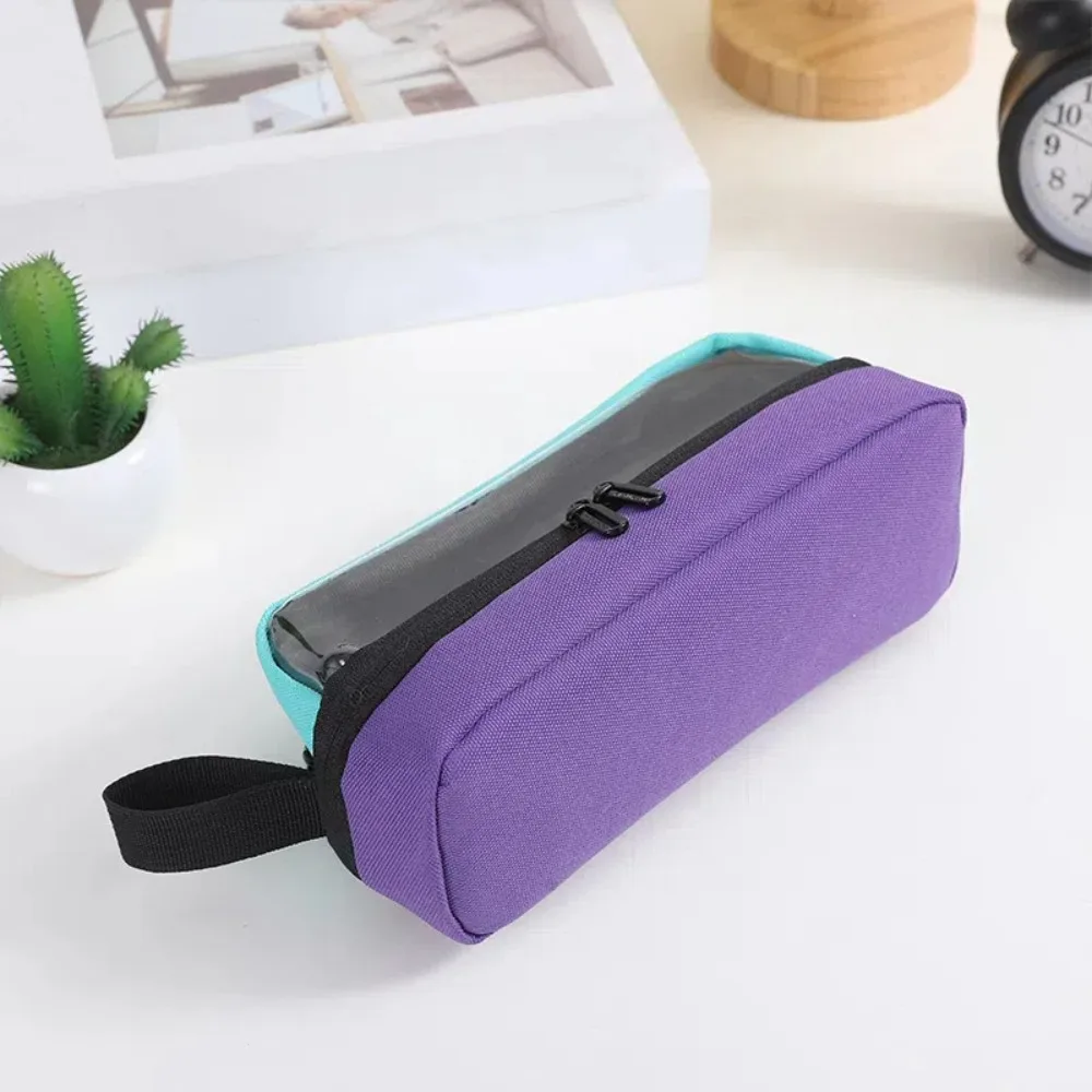 

Canvas Stationery Bag Multi Layer Students Pencil Case School Supplies Large Capacity Makeup Storage Bag Office Supplies