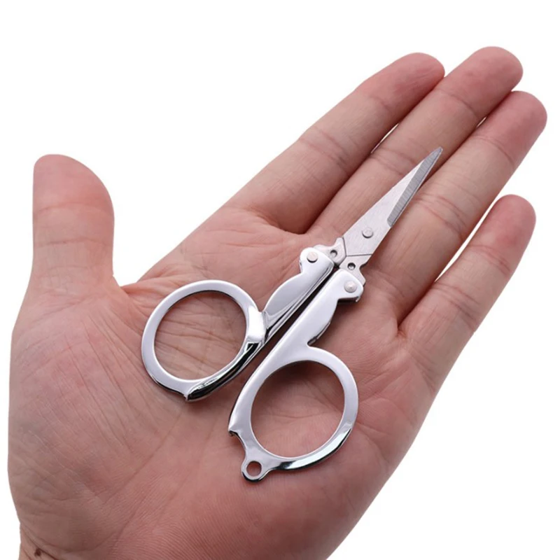 Folding Scissors Pocket Travel Small Crafts Sharp Blade Emergency Mini Foldable Travel Embroidery Scissor Thread Tailor Scissors