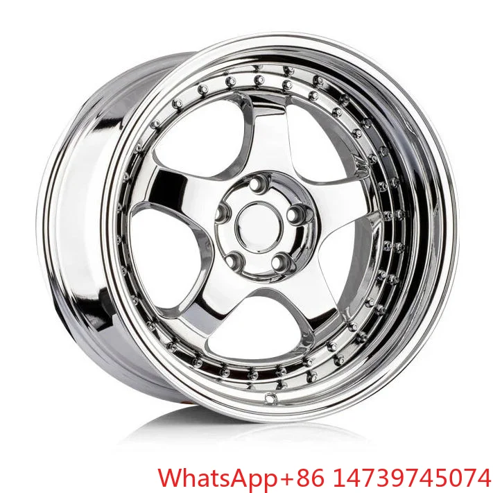 Tyre18 19 Inch Deep Concave Chrome Rivet Decoration Five-spoke Aluminum Alloy Passenger Car Wheel HubForged Wheels Performance W
