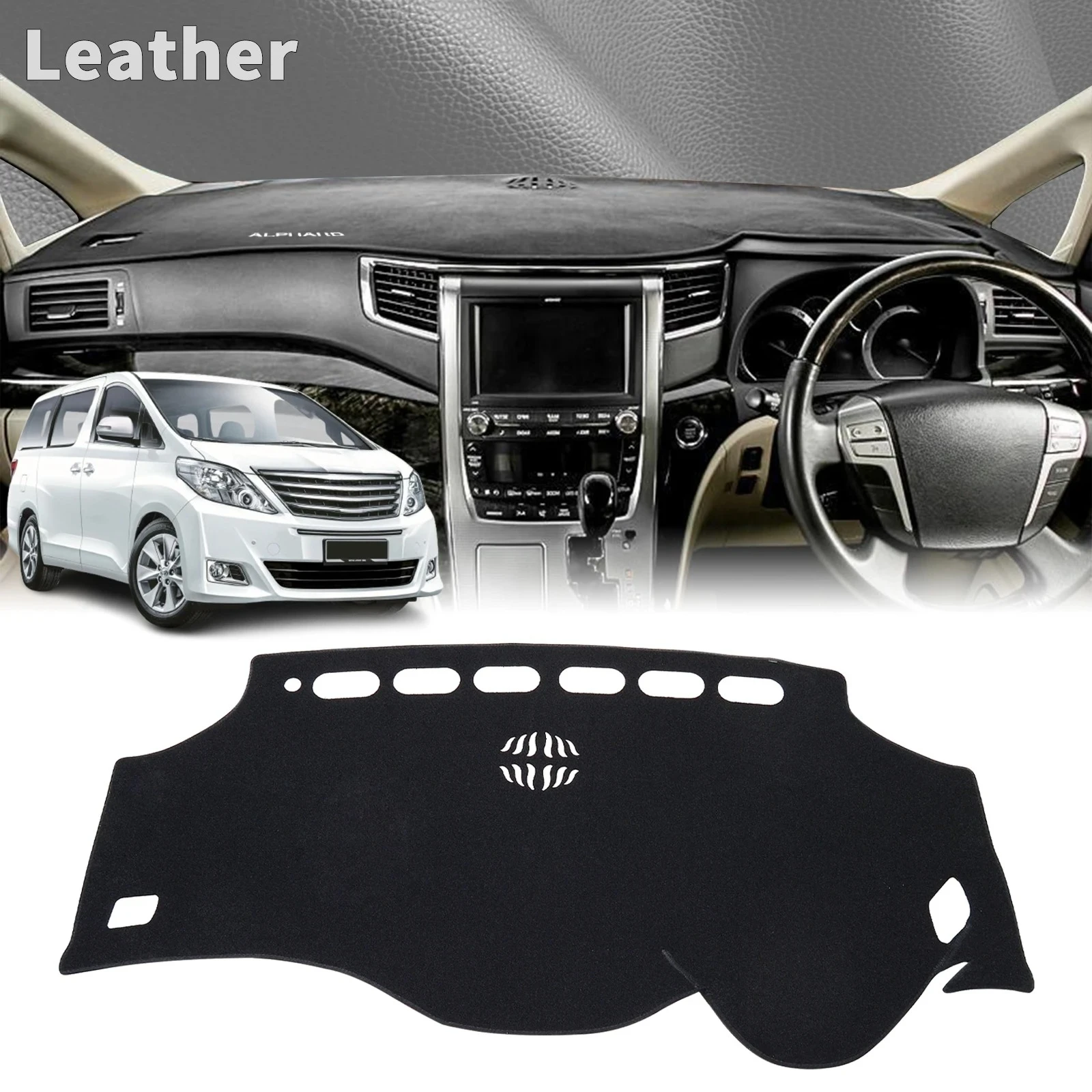 

fit for Alphard Vellfire 20 AH20 2008-2014 RHD Car Accessories Dashmat Protective Carpet Dashboard Cover Pad DashMat Sunshade