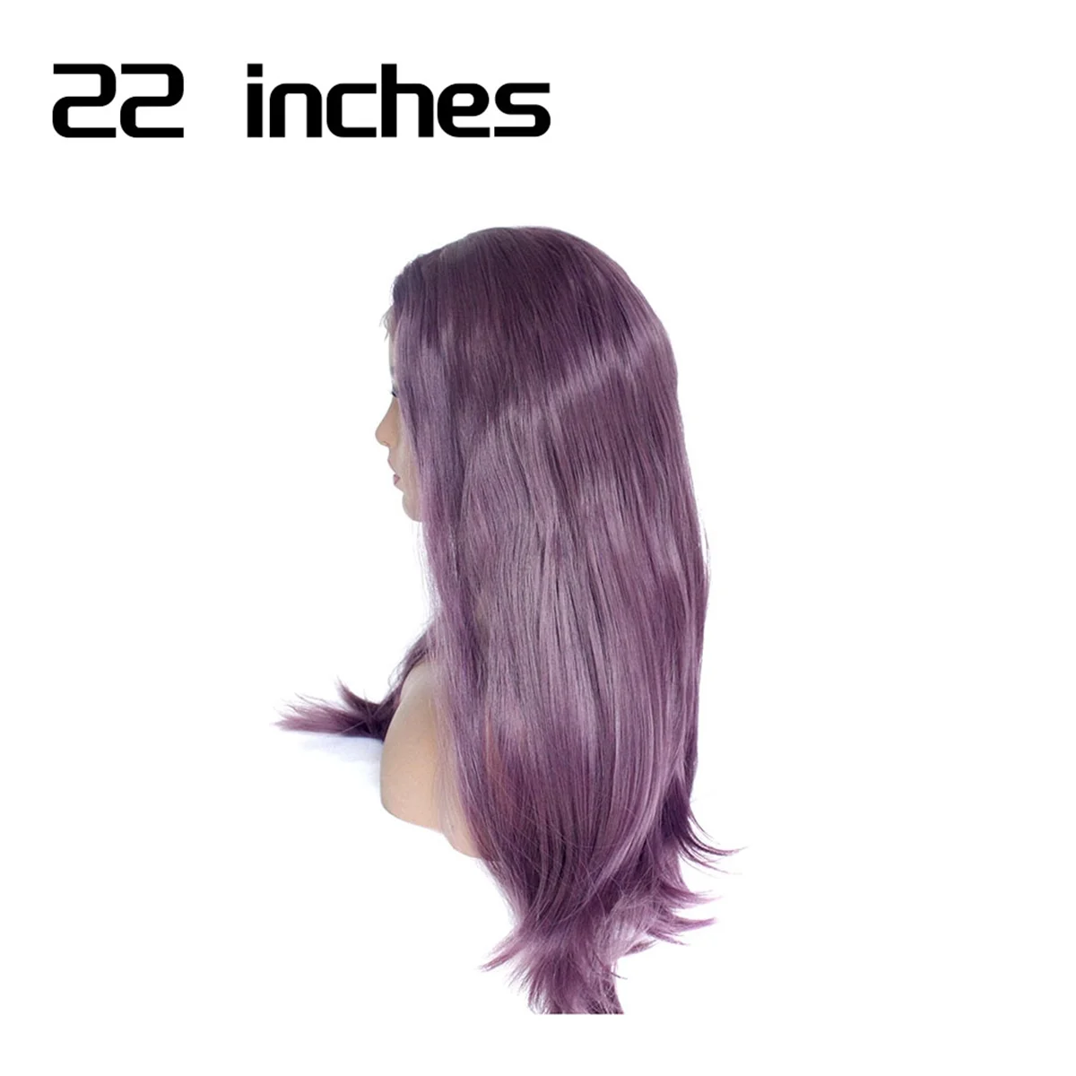 AT53 22 Inches Front Lace Wig Synthetic Wig Long Wave Wigs for Women Cosplay - Natural Hair Heat Resistant
