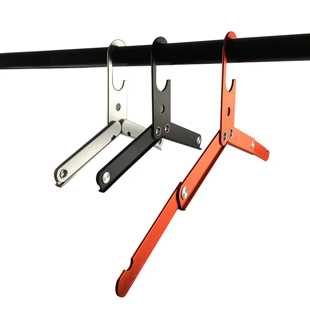 

Foldable Hanger Lightweight Metal Clothing Hanger Strong Clothes Rack Load-Bearing For Home Travel Black