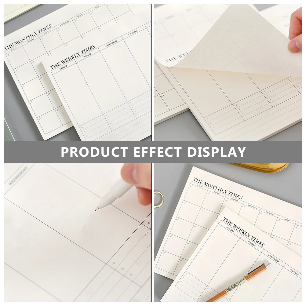 Creative Planner Schedule Notepad Daily Paper Weekly Notebook Business Journal Memo Pad Diary Study Bedroom Office Use Smooth