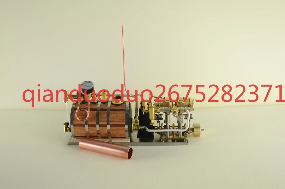 Inline two-cylinder reciprocating steam engine model power pack