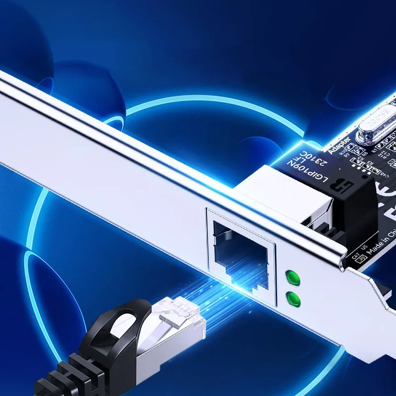 DTECH PCIe X4 Converter 10M/100M/1000Mbps PCI Express to Gigabit Ethernet RJ45 Port LAN Adapter Network Card