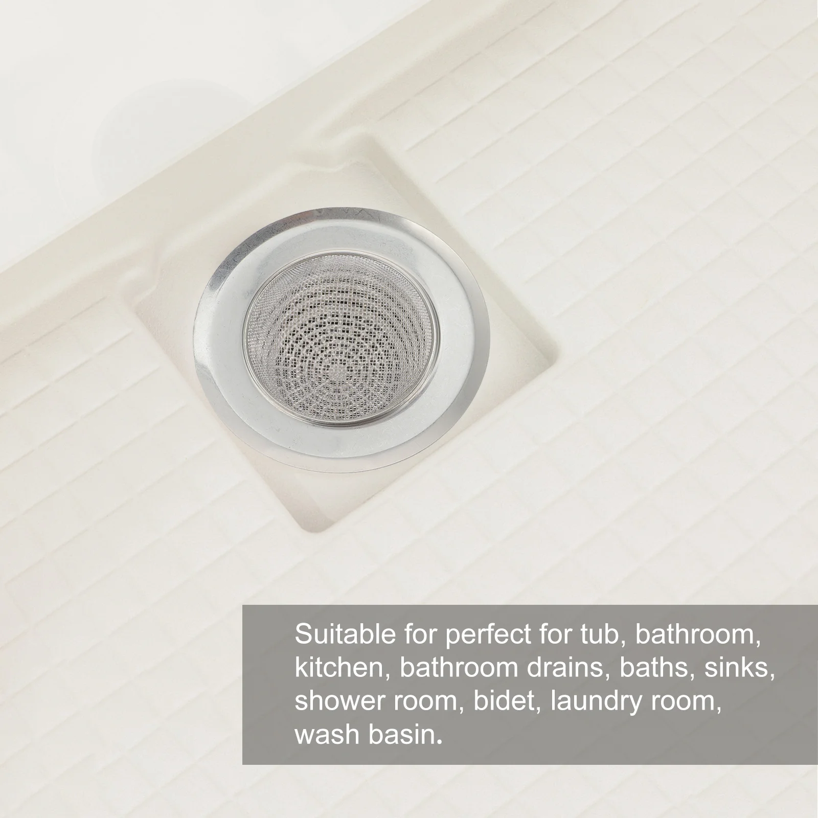 2 قطعة حوض مطبخ ستنلس ستيل مصفاة استنزاف تصفية للأغذية الشعر الحطام الماسك مناسبة الحمام حوض استحمام للاستخدام