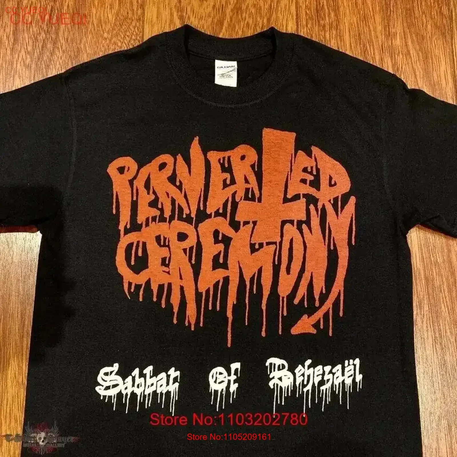 Perverted Ceremony Sabbat of Behezaël T Shirt Fan S 5XL EN312 vintage Washed Slightly Stretched Versatile Soft Comfortable