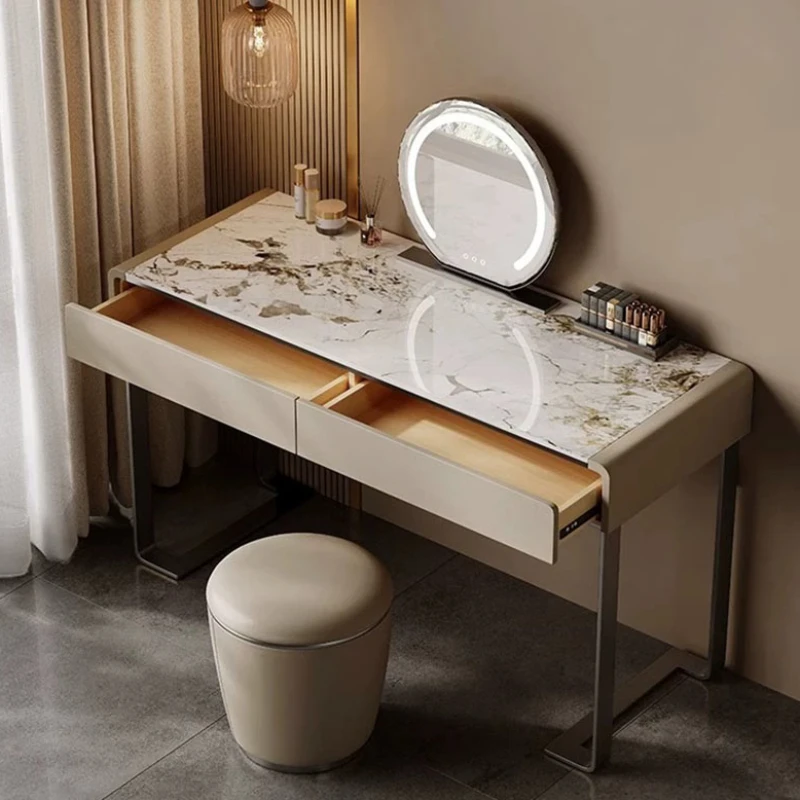 Aesthetic Girl Bedroom Dressing Table Makeup Salon Luxury Mirrors Dressing Table Women Queen Tocador Maquillaje Furniture Sets