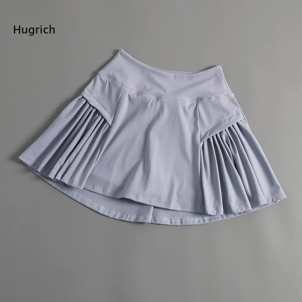 Women Sports Pleated Mini Skort High Waist Built In Inner Shorts Quick Dry For Tennis Golf Running Fitness Activities