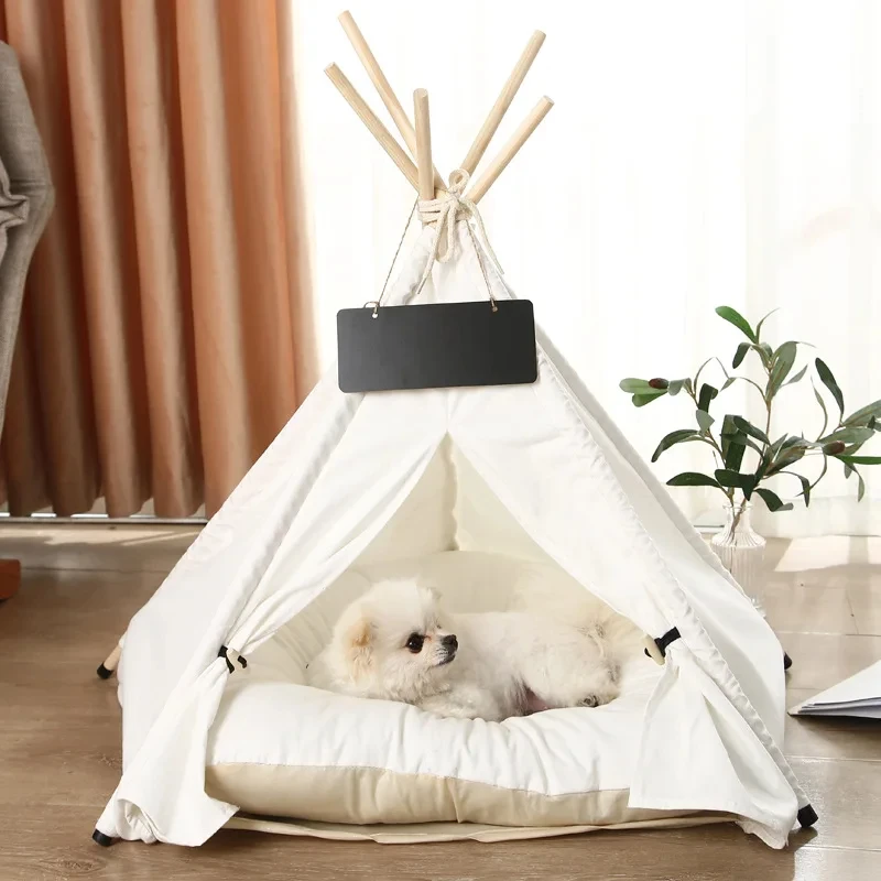 Imagem -03 - Indoor Tent Bed For Pets Kennel para Cães Pequenos e Médios Winter House Warm Mat Puppy Tent Cat Cushion Pet Accessories Cute