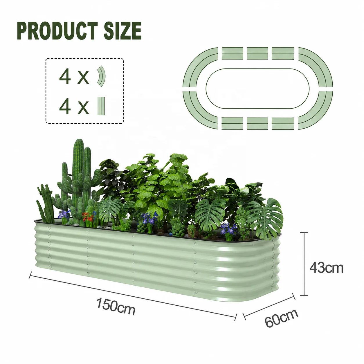 Bac à légumes surélevé en méta - Raised Bed Planter Box avis et prix