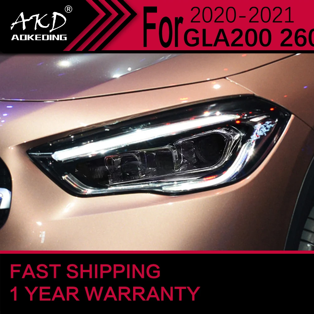 

Car Lights for Benz GLA LED Headlight 2020-2021 GLA200 GLA260 Head Lamp Drl Projector Lens Automotive Accessories