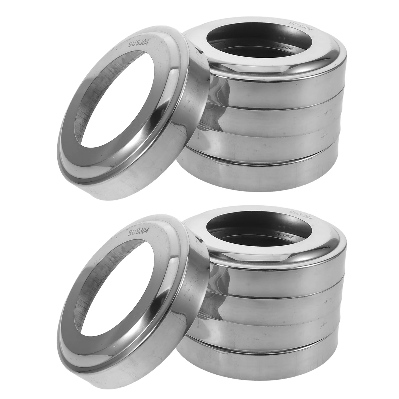 

10pcs Pool Ladder Cover Plate Stainless Steel Escutcheon For Inground Pool Spa Handrail Anti-Slip Split Flange Ladder Guard