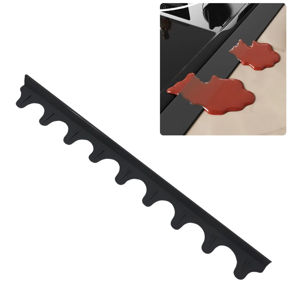 5 PCS Silicone Stove Gap Cover Heat Resistant Cuttable Kitchen Gap Filler Easy Install Easy to Clean Oven Gap Cover
