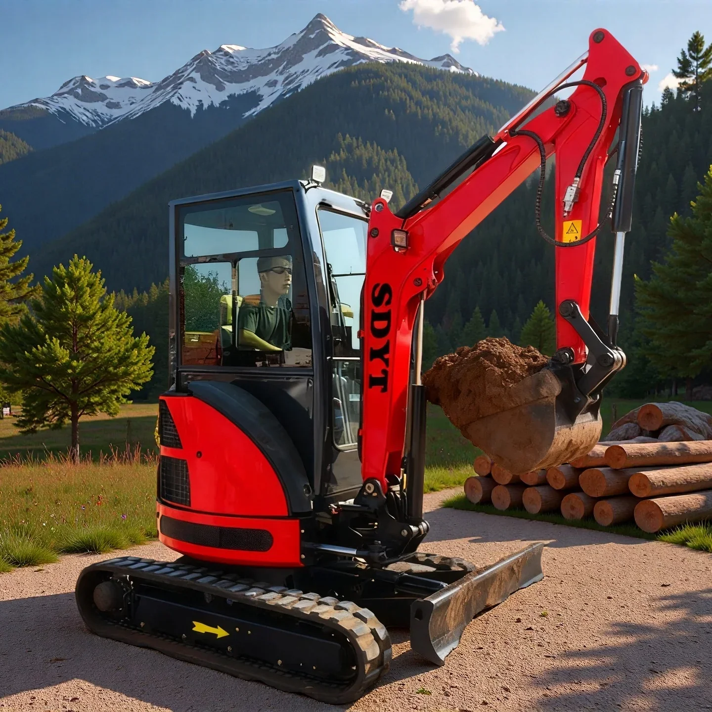 New 3.5 Ton New Customized 2ton Mini Excavator Diesel Crawler Digger Ce Certified For Garden Farm Construction Machinery