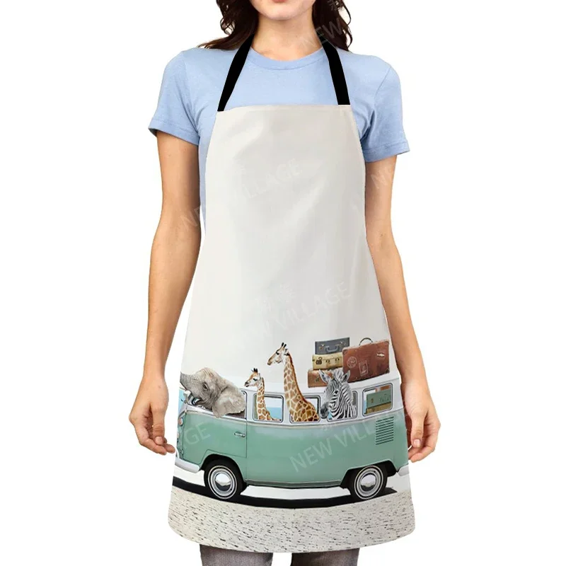 nordic Aesthetic Women kitchen apron kids original Children Waterproof girl princess waiter work apron oil proof boho plant