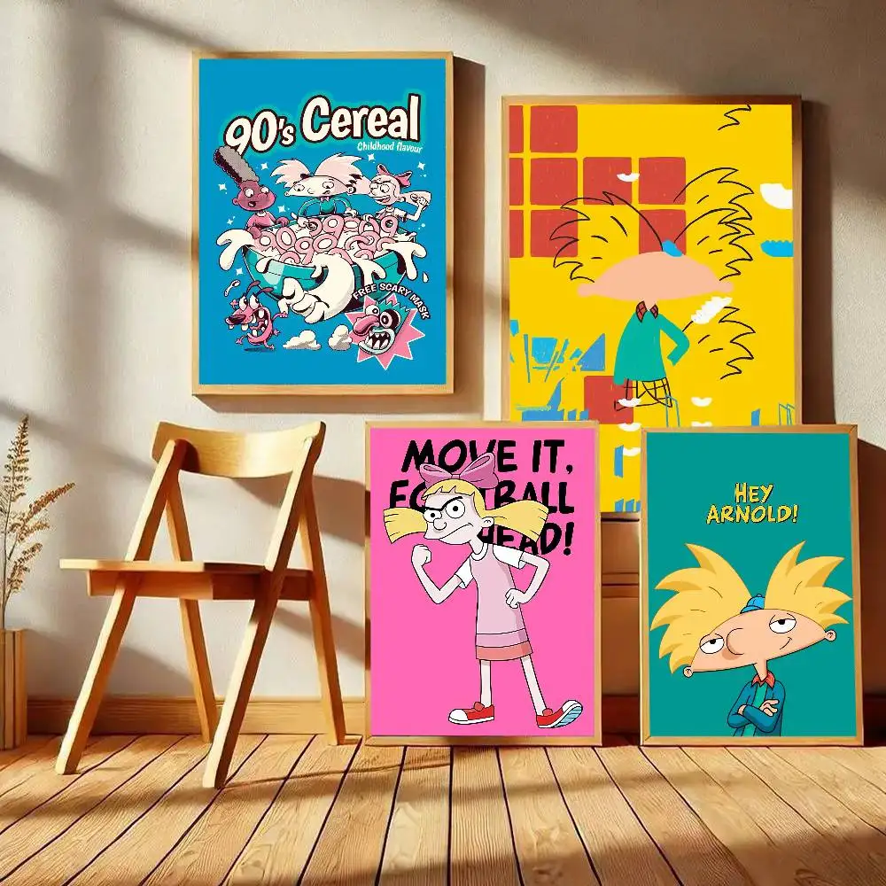 H-Hey Arnold TV Series Poster Art With Prints Home Bedroom Living Room Decoration Gift