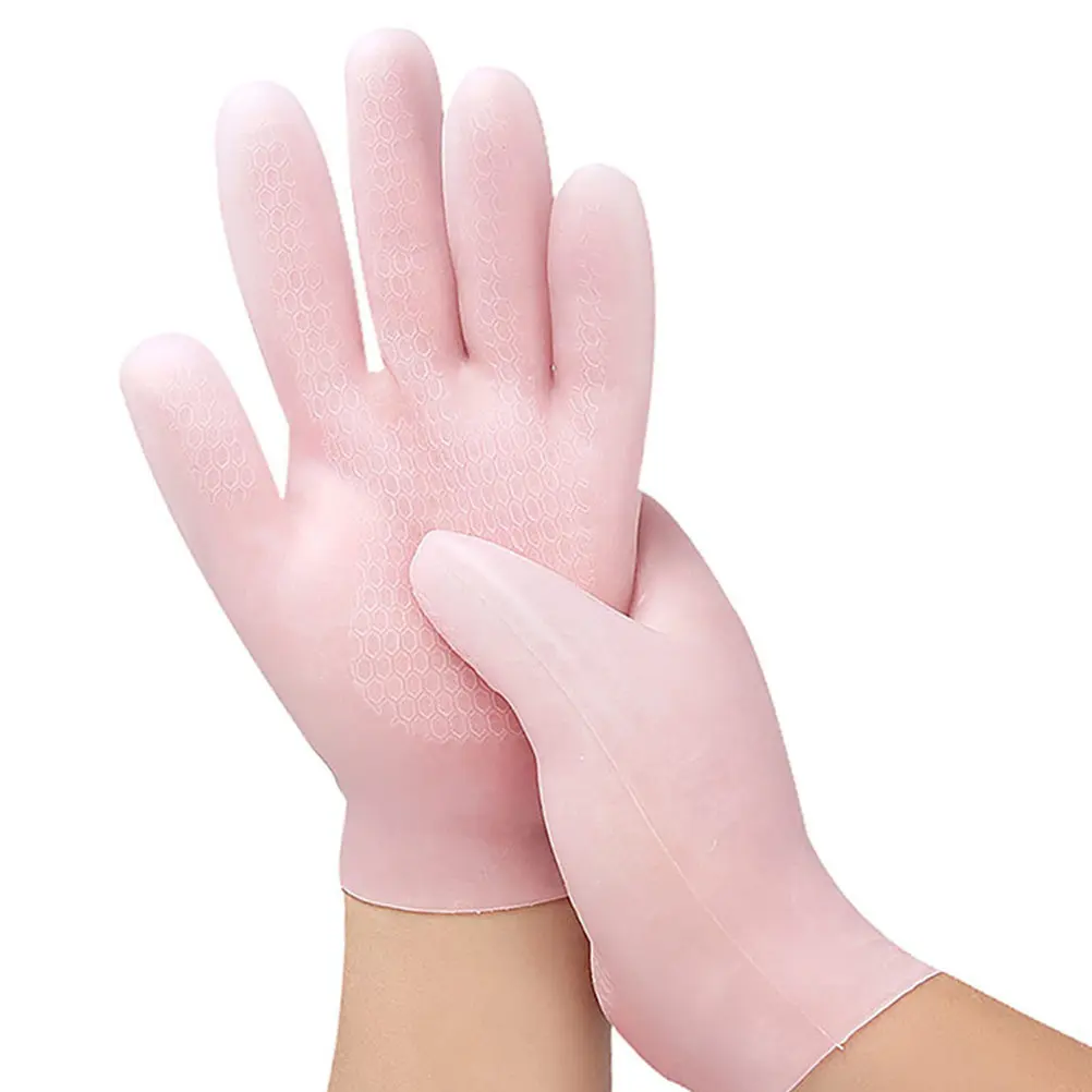 1 Pair Exfoliating Moisturizing Gloves Women Dry Hand Treatment Soft Comfortable Night Lotion Gloves for Female