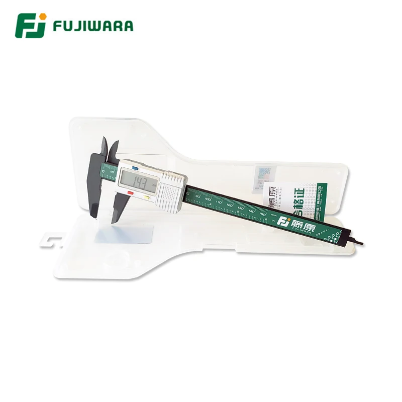 FUJIWARA Electronic Digital Gaming Card Ruler 0-150mm Plastic Caliper