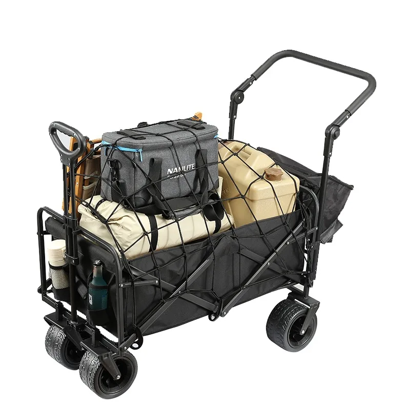 

Airo Oem Large Capacity Heavy Duty New Design Foldable Iron Collapsible Hiking Folding Hiking Platform Utility Wagon Cart