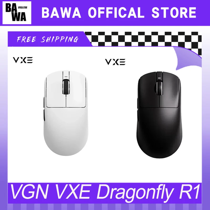 vgn vxe libelula r1 mouse sem fio 2khz baixo atraso fps gaming mouse paw3395 sensor velocidade inteligente x nordic 52840 pc gamer escritorio 01