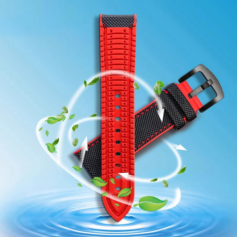 For Casio Swordfish MDV-106 MDV-107D Tissot Speedy Sea Star Series Rubber Watch Strap for Men 19mm 20mm 21mm 22mm 23mm watchband