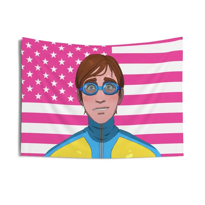 Waterboy (Dispatch) Flag American Pink Flag Outdoor Decorations Funny Flags for Bedrooms Flaga Decorative Home Objects Tapestry