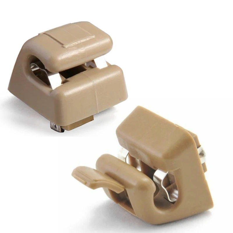 2Pcs Car Front Sun Visor Hook Clips Holders Beige Fit for Mercedes Benz W201 W123 W124 W126 12681000127101