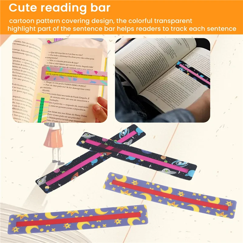 

Новый показано-16 шт., полоски для управляемого чтения, полоски для предложений для детей, цветные закладки для хайлайтеров с дислексии (милый стиль)