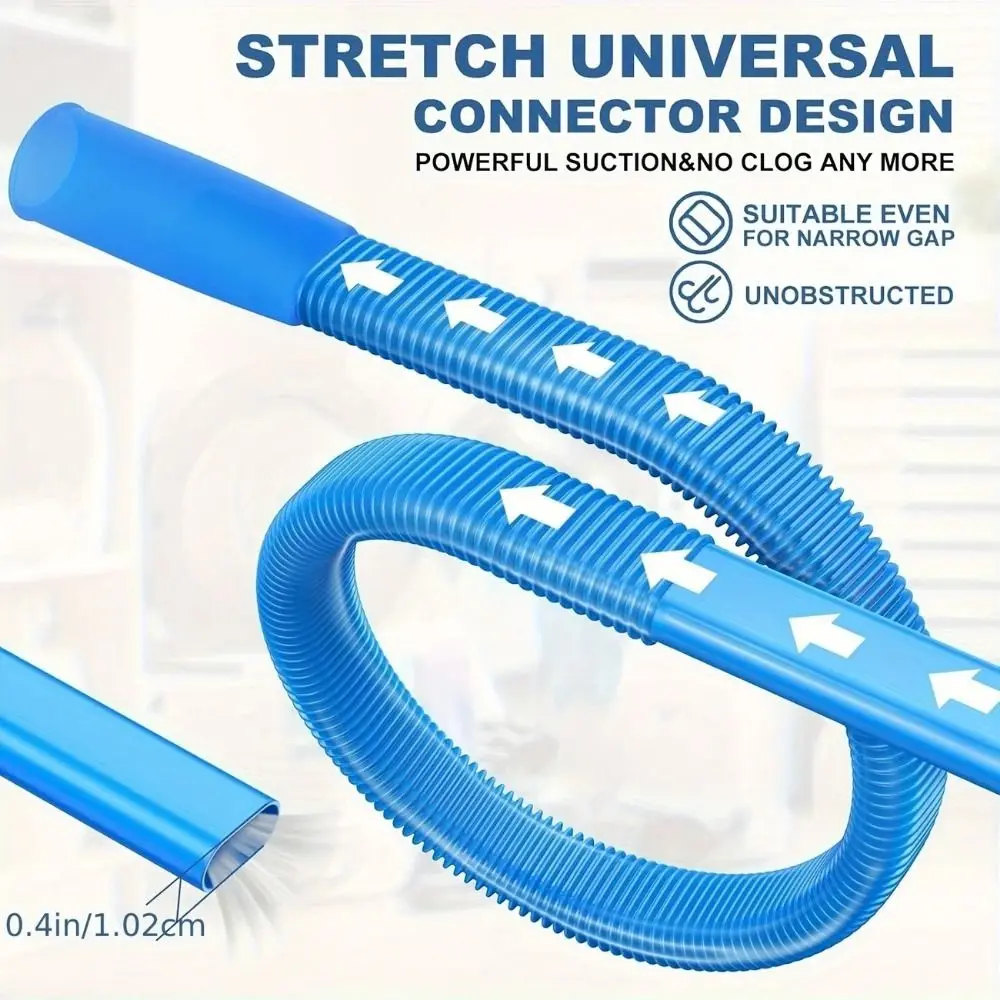 Elastic Connector Dryer Vent Cleaner Kit Vacuum Hose Quickly Cleaning Compatible Design Vacuum Hose Attachment Hose Accessories