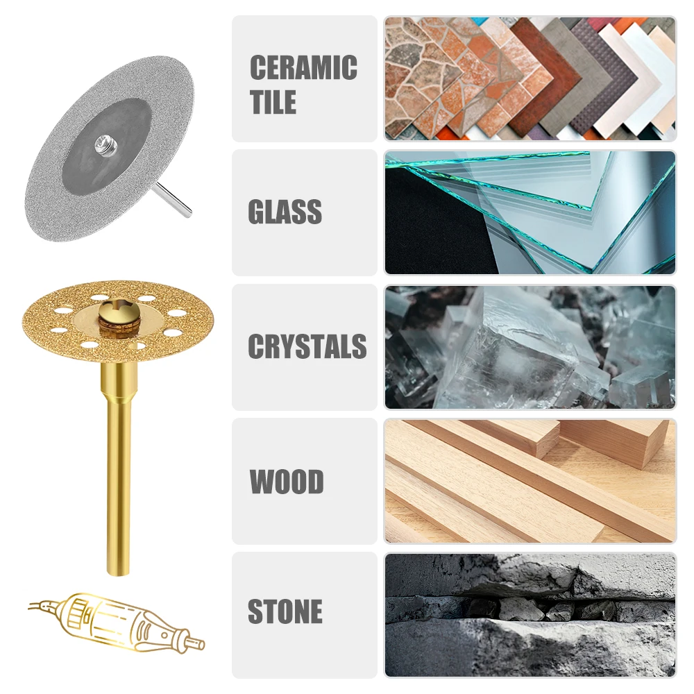 HAMPTON 10-teiliges Diamant-Schleifkopf-Set mit 3-mm-Schaft, Lapidar-Fräser-Bohrer-Set für Dremel-Rotationswerkzeuge, Schleifwerkzeuge – Detail 4