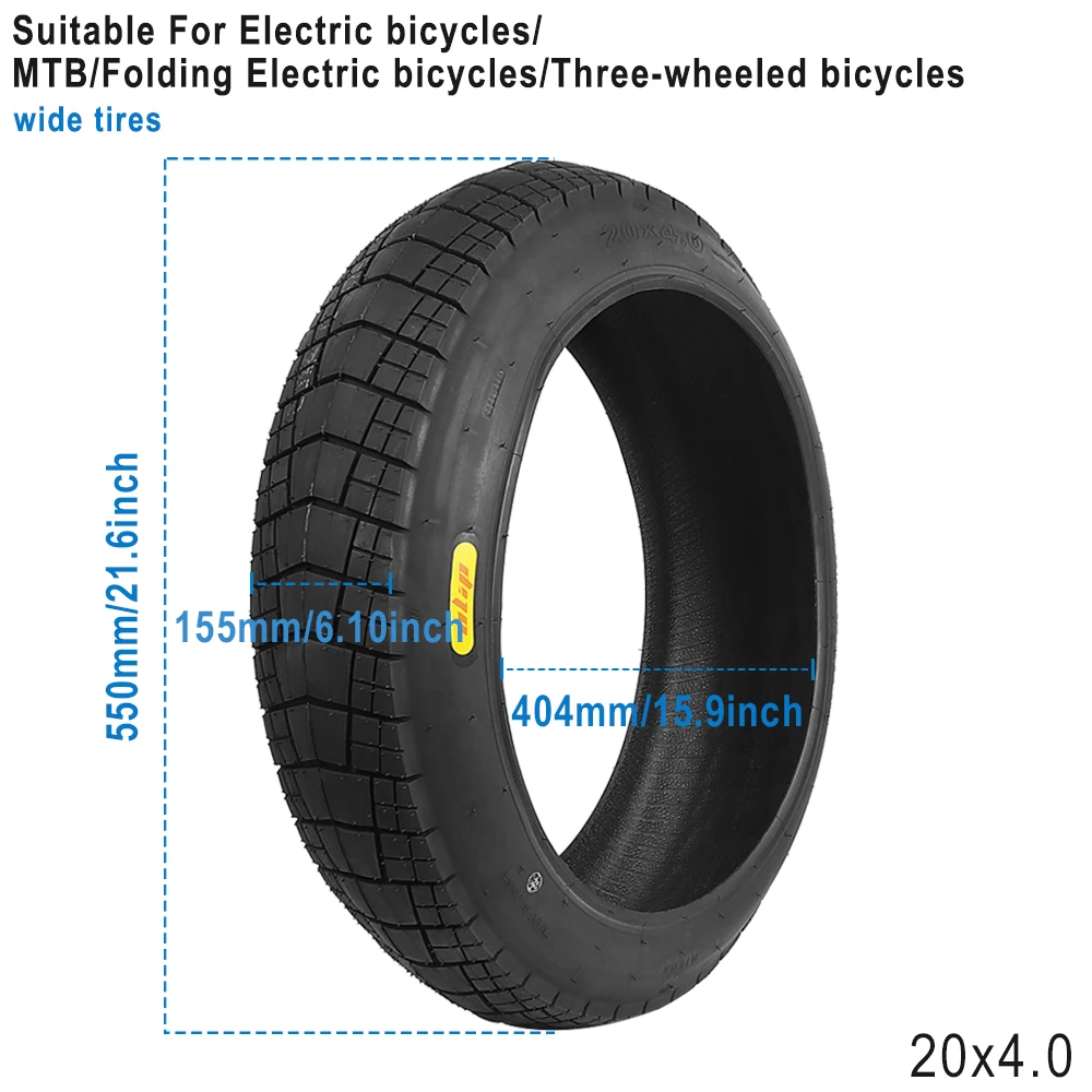 Rutschfester Fat Tire 20x4,0 Zoll elektrischer Fat Bike Snow Beach Fahrradreifen für Elektrofahrrad 20*4,0 Fat Tire Teile Zubehör – Detail 1