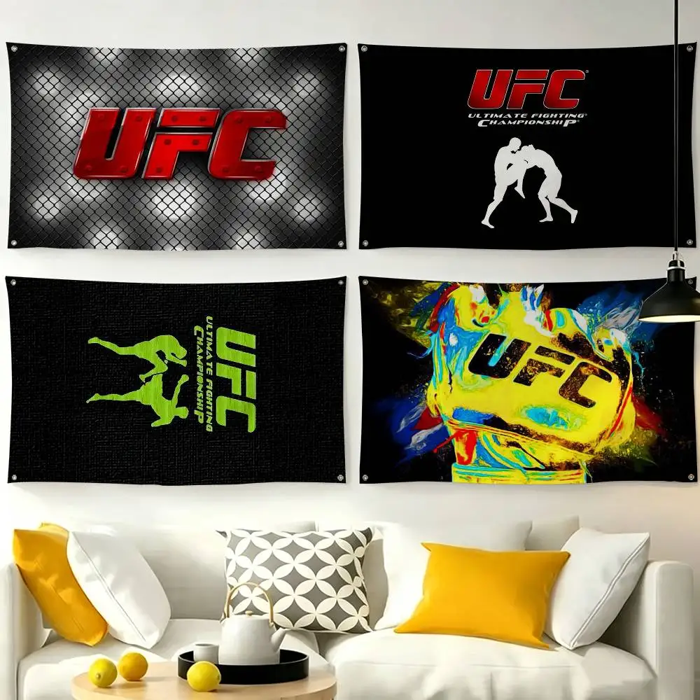 Combat UFC Logo Various  Flags for Bedrooms Home Decor Items Outdoor Decors Garage Decoration Flaga